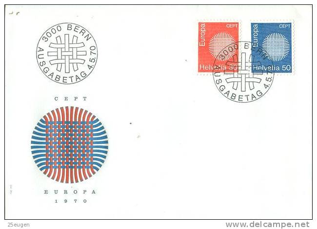 SWITZERLAND  1970 EUROPA CEPT FDC - 1970