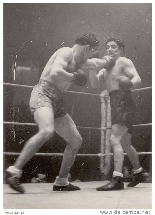 PHOTO BOXE AU PALAIS DE GLACE - PEIRO - LE MANTEC - 1946 - Other & Unclassified