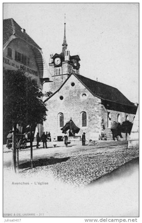 AVENCHES (Suisse) Place église Animation - Avenches