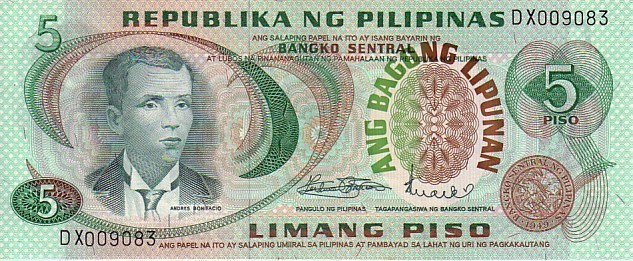 PHILIPPINES    5 Piso  Non Daté (1970)   Pick 148a     ***** BILLET  NEUF ***** - Philippinen