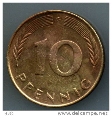 Allemagne 10 Pfennig 1972 G Ttb - 10 Pfennig