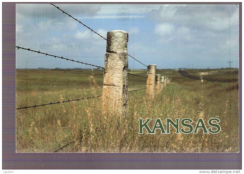 Native Stone Fence Photographed In Ellis County, Kansas - Other & Unclassified