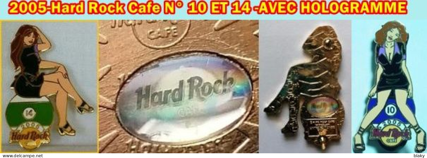 2  Hard Rock Cafe POOL BALL Series #10 ET 14  Girl Pin EDITION LIMITEE A 300 EXEMPLAIRES - Billiards