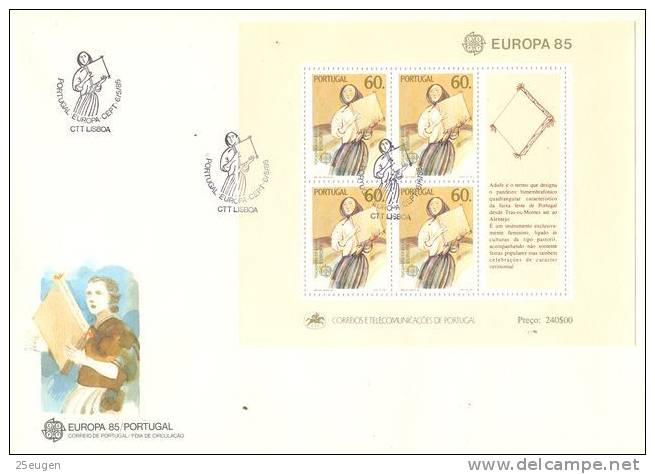 PORTUGAL  EUROPA CEPT 1985 MS FDC - 1985