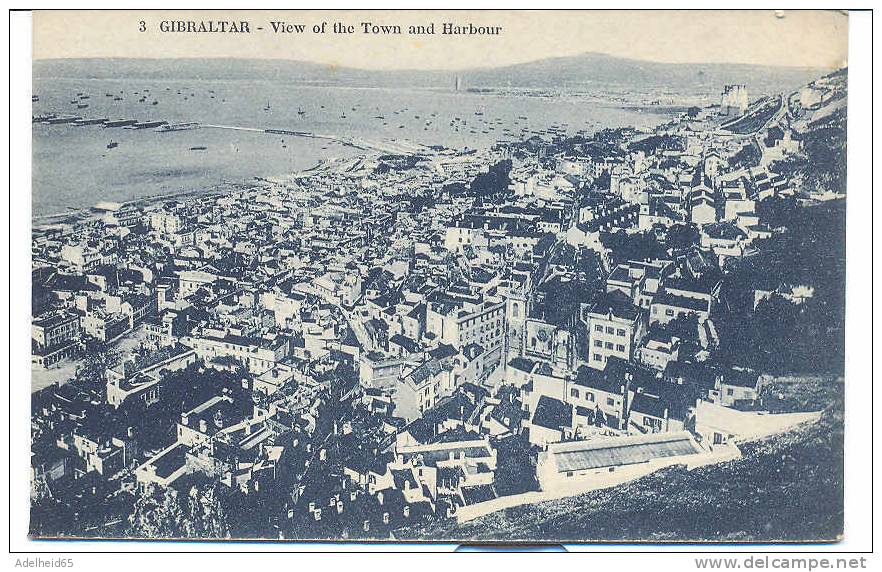 Gibraltar, View Of Town And Harbour Ed. Benzaquen, Gibraltar - Gibraltar