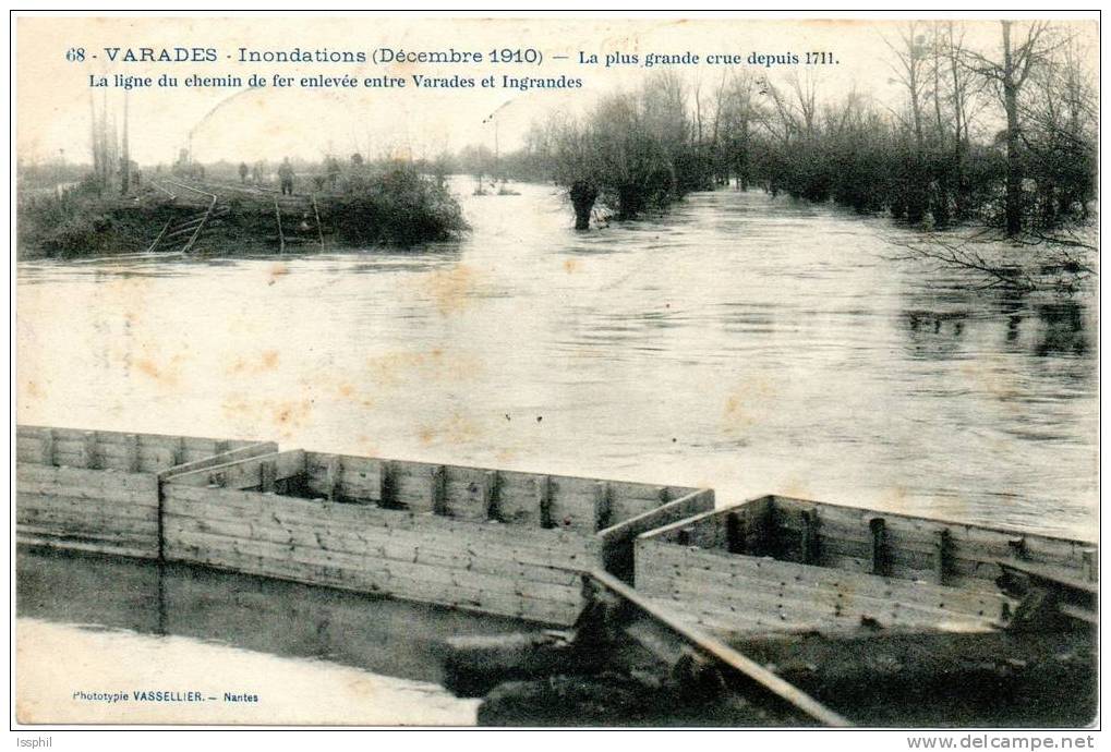 VARADES - Inondations (Décembre 1910) - La Plus Grande Crue Depuis 1711. - Varades