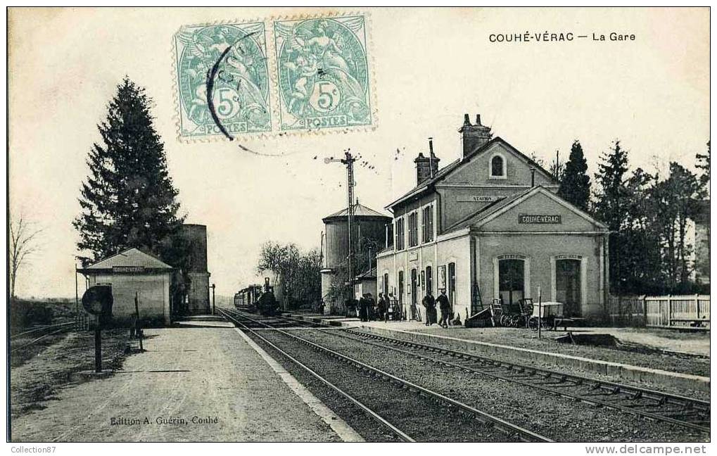 86 - VIENNE - COUHE VERAC - GARE - TRAIN - CHATEAU D'EAU - RESERVOIR - - Couhe