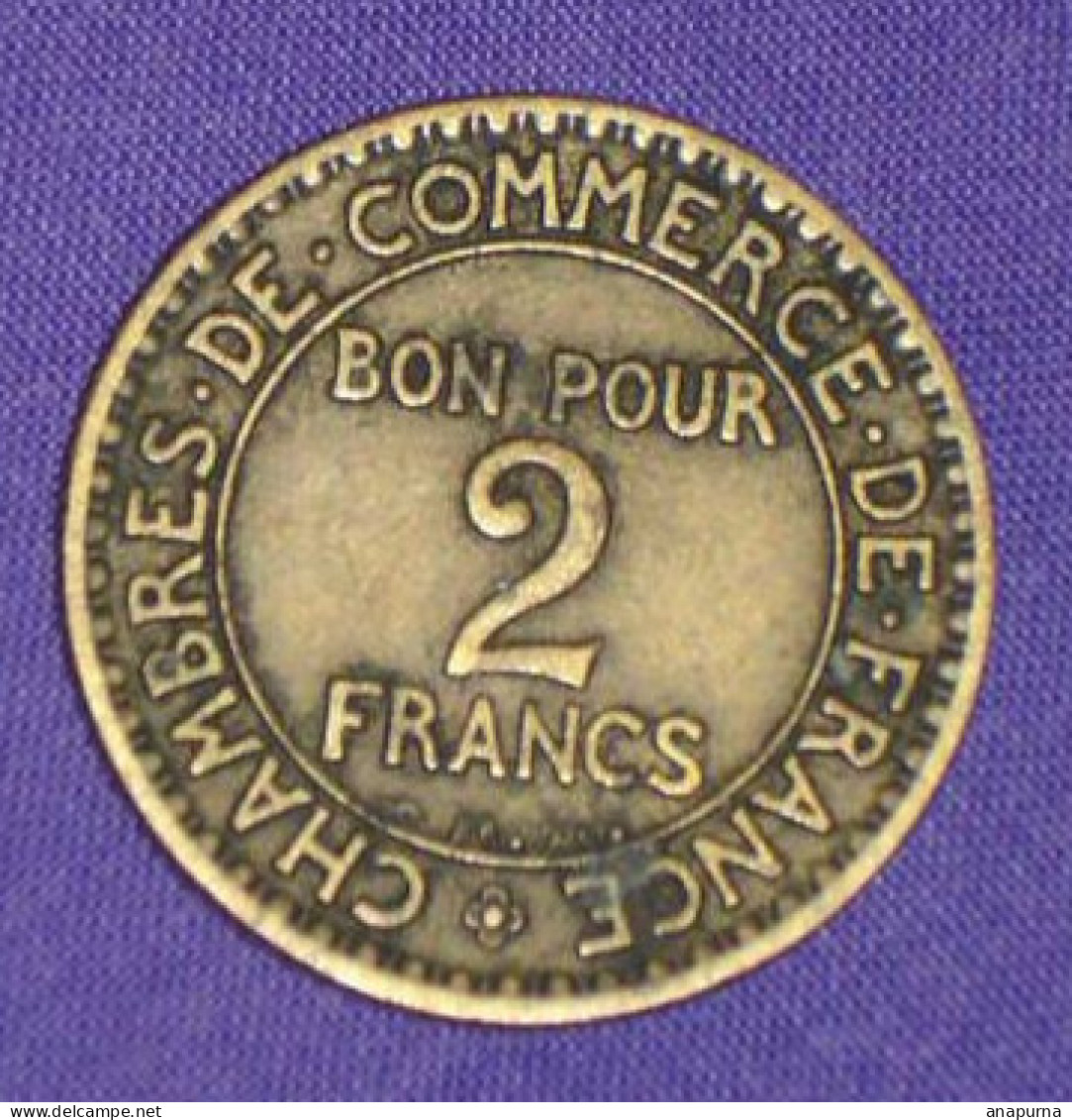 Chambres Commerce De France, Bon Pour 2 Francs, Commerce Et Industrie 1923 - Firma's