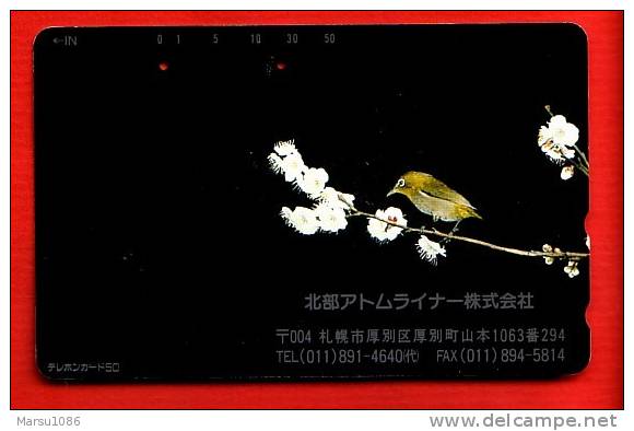 Japan Japon  Telefonkarte Télécarte Phonecard Telefoonkaart - Bird  Vogel  Oiseau - Songbirds & Tree Dwellers