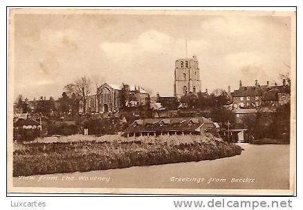 VIEW FROM THE WAVENEY.  GREETINGS FROM BECCLES. - Andere & Zonder Classificatie