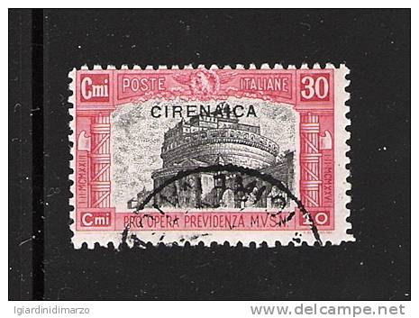 Colonie Italiane -CIRENAICA- 1929: MILIZIA II, Valore Usato Da 30 C.+10 C. Soprastampato- In Ottime Condizioni - DC2477. - Cirenaica