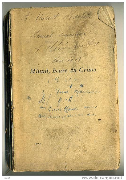 Poésie REVERAND, Edouard,  « Minuit, Heure Du Crime » 1913 - Autori Francesi