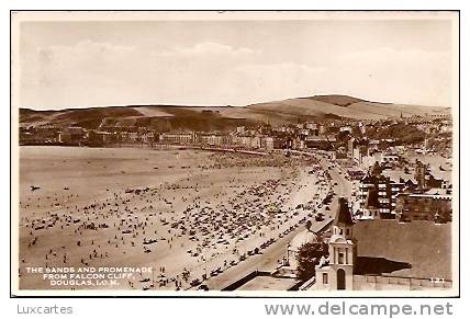 THE SANDS AND PROMENADE FROM FALCON CLIFF.  DOUGLAS . I.O.M. - Insel Man