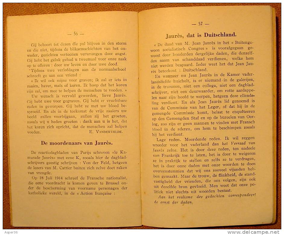 Jean Jaurès, Bloemlezing Uit En Over Zijn Leven, Zijne Werken En Zijne Dood, 1924 - Antiquariat