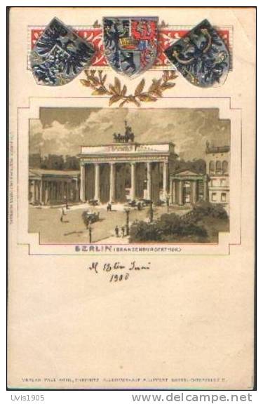 AK.Litho.Gruss Aus Berlin. - Brandenburger Door