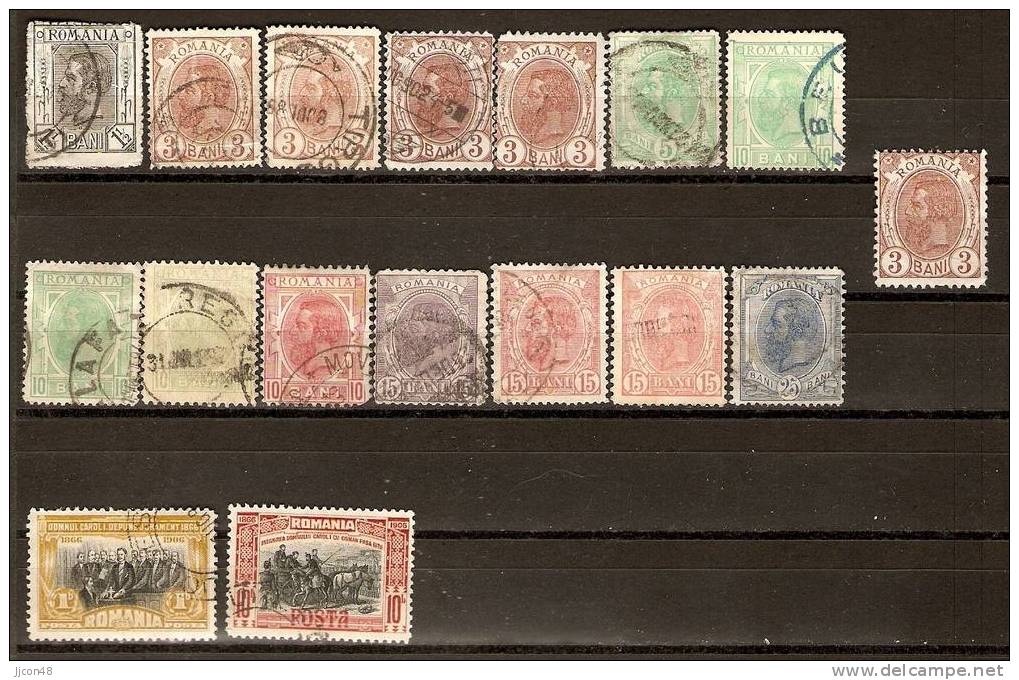 Romania 1893-1906  (o) Shades And Perforation Varieties. - Oblitérés