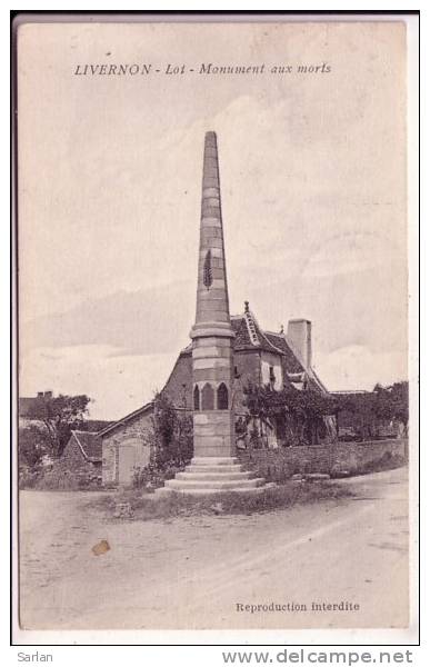 46 , LIVERNON , Le Monument Aux Morts - Livernon