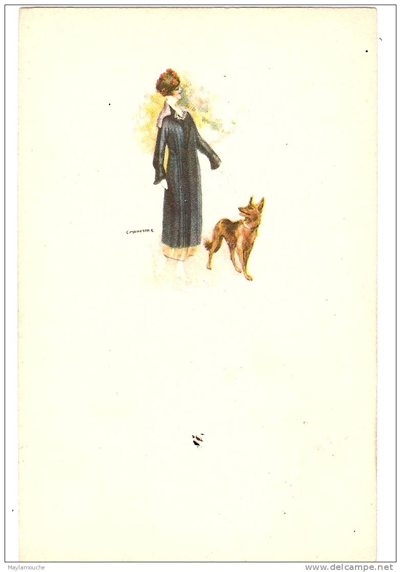 Monestier C Femme Et Chien - Monestier, C.