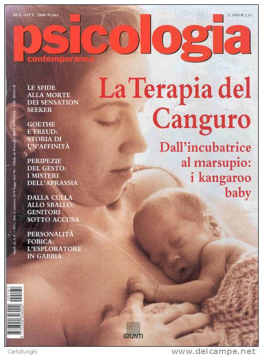 PSICOLOGIA CONTEMPORANEA  SETTEMBRE OTTOBRE 2000 NR.161 NON  PIU DISPONIBILE  PRESSO L’EDITORE - Textes Scientifiques