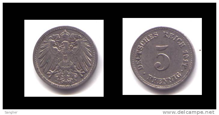 5 PFENNIG 1911 A - 5 Pfennig