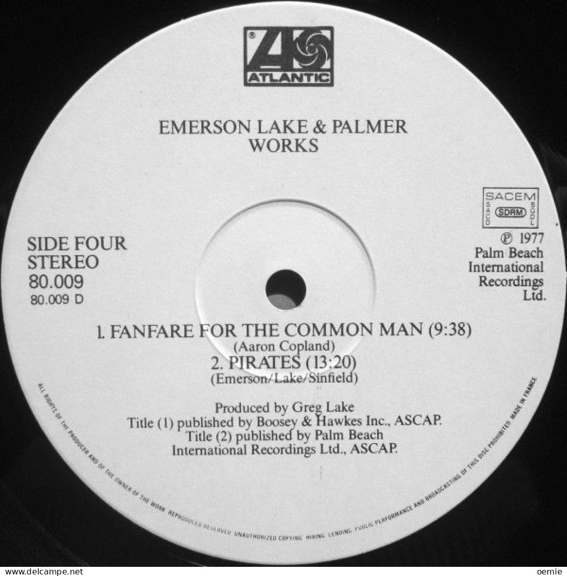 EMERSON LAKE & PALMER   WORKS   VOLUME 1 //    2  DISQUES