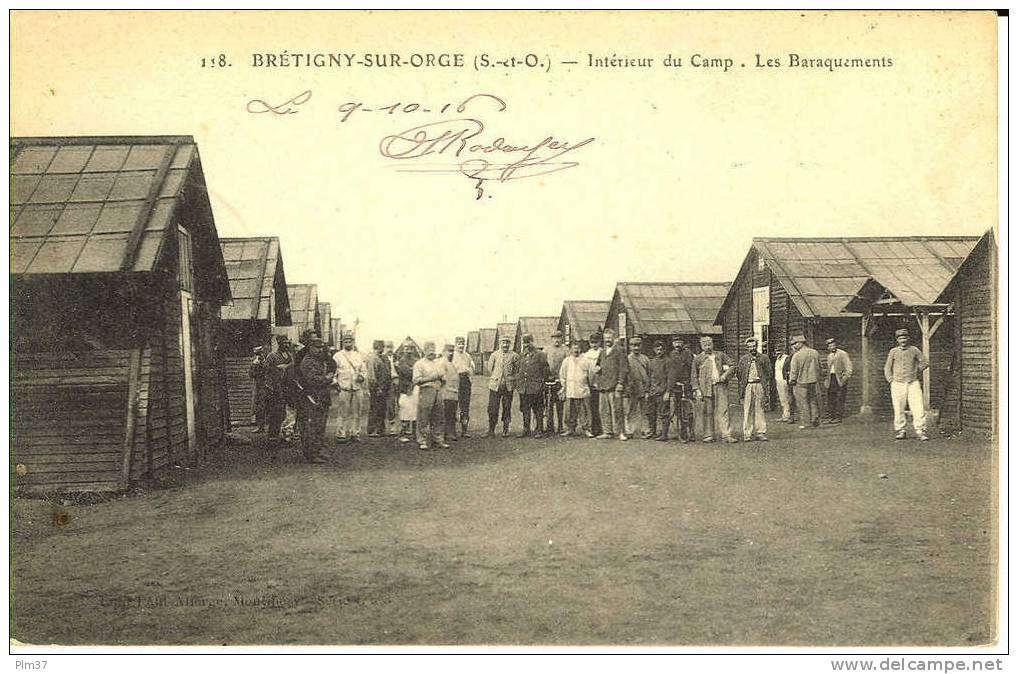 BRETIGNY SUR ORGE - Intérieur DuCamp - Les Baraquements - écrite 1916 - Bretigny Sur Orge