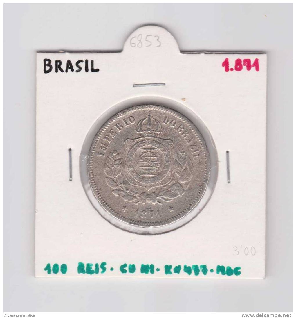 BRASIL  100 REIS 1.871  CU NI  KM#477  MBC/VF     DL-6853 - Brasilien