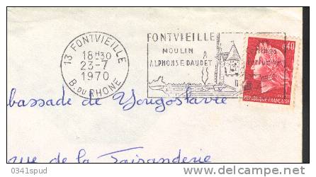 1970  France 13 Fontvieille  Moulin Mulino Windmill Alphonse Daudet - Molens