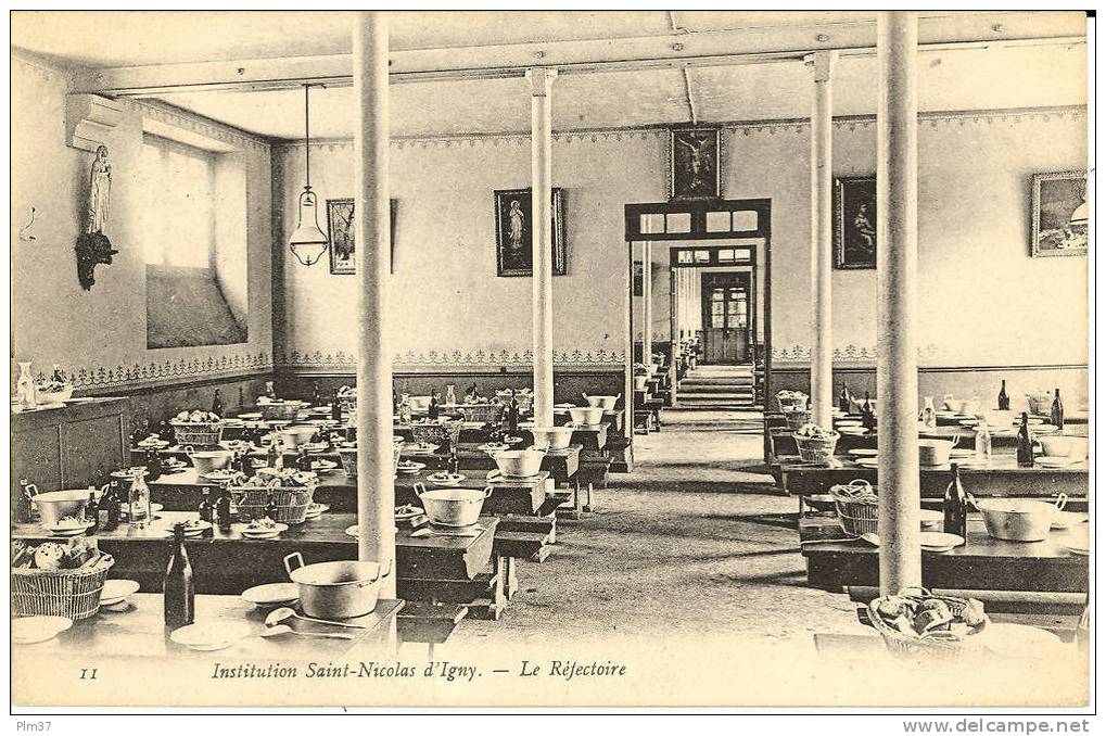 IGNY - Institution Saint Nicolas - Le Réfectoire - Voy. 1905 - Igny