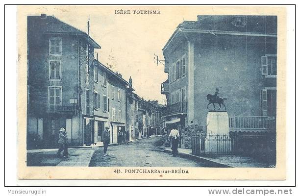 42 )FL) PONTCHARRA, Sur BREDA, Rue N° 446, ANIMEE, Carte Bleutée - Pontcharra