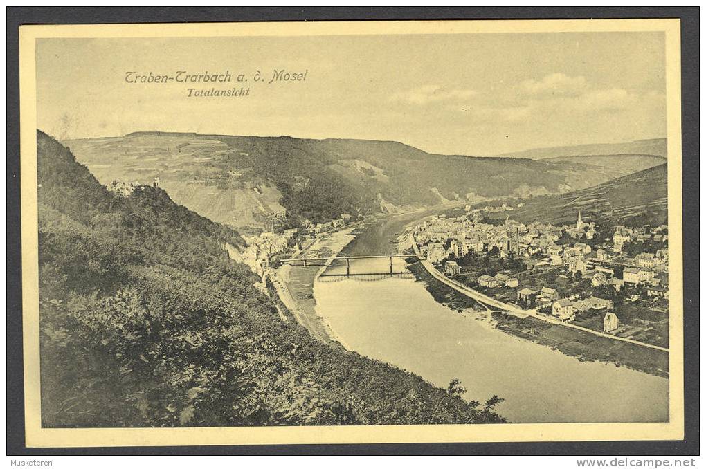 Germany Rhineland-Palatinate Traben-Trarbach An Der Mosel Totalansicht  Alte Karte Old Card Mint - Traben-Trarbach