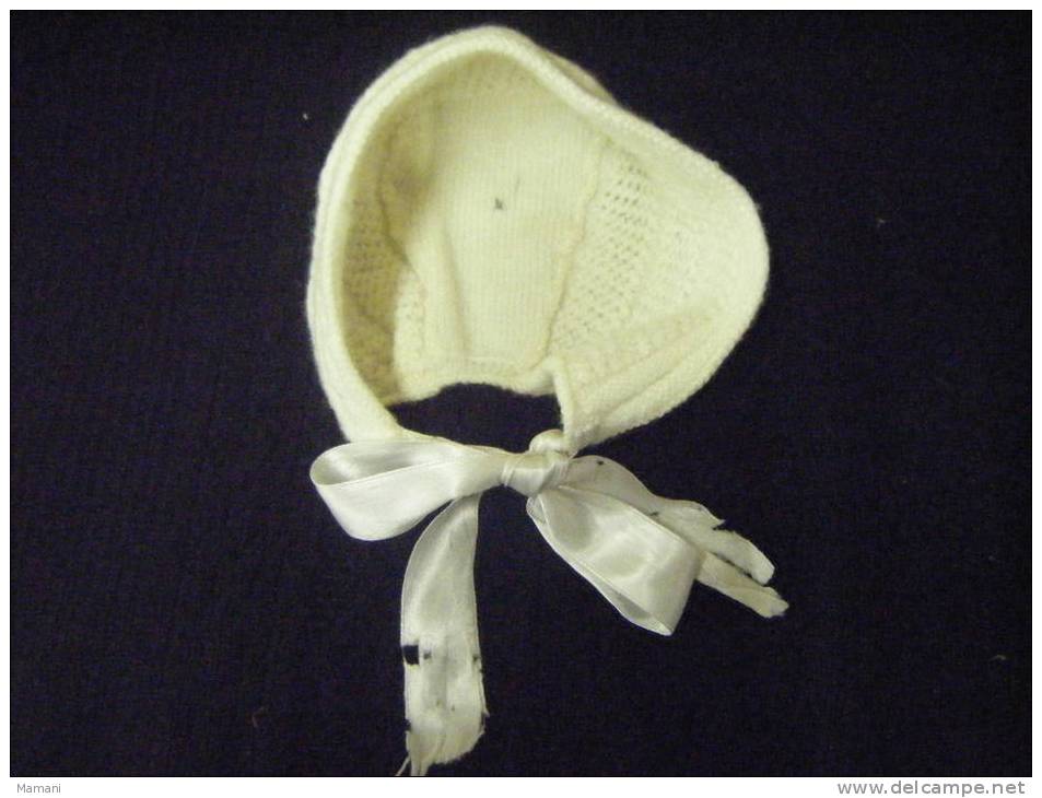 Bonnet D'enfant Laine  Pour Poupee Ou Poupon-----vintage Vieux Francais - Other & Unclassified