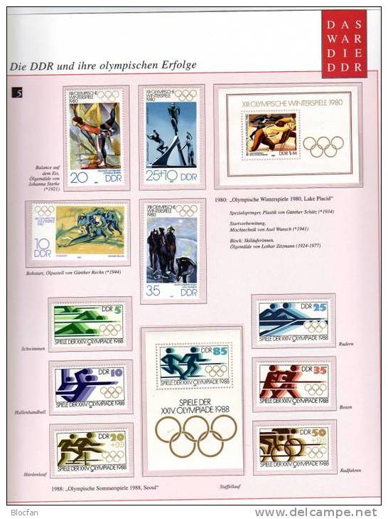 Olympische Erfolge Dokumentation 3/4 DDR Mit 5 Ausgaben ** 35€ - Covers & Documents