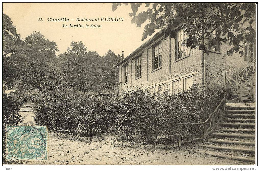 CHAVILLE -  Restaurant Barraud - Le Jardin, Le Salon - Chaville