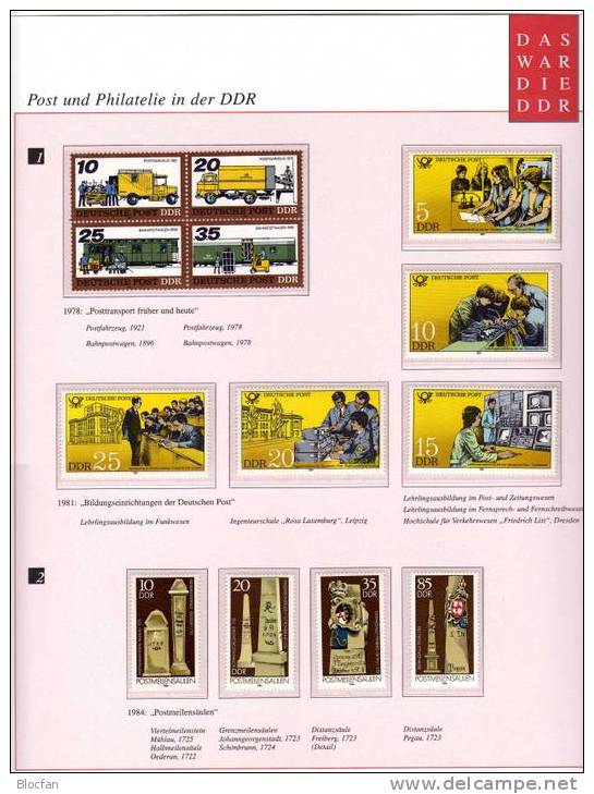 Post Und Philatelie Als Dokumentation 1/4 DDR Mit 5 Ausgaben ** 11€ - Covers & Documents