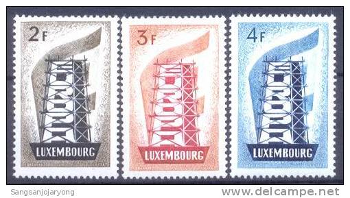 Luxembourg Sc318-20 Europa, "Rebuilding" (MNH) - 1956