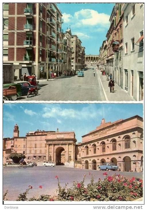 Macerata: Lotto 4 Cartoline. 3 Viaggiate 1963/1964 + 1 Pubblicitaria - Macerata