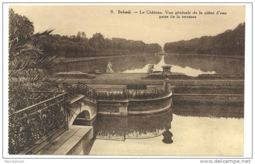 Beloeil. Le Château. Vue Générale De La Pièce D'eau Prise De La Terrasse. Kasteel. Algemeen Zicht Meer Genomen Terras. - Beloeil