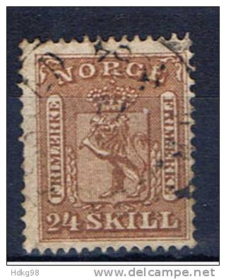 N Norwegen 1863 Mi 10 Wappenmarke - Usati
