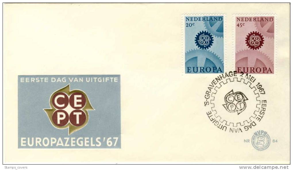 NEDERLAND FDC MICHEL 555/56 EUROPA 1967 - 1967