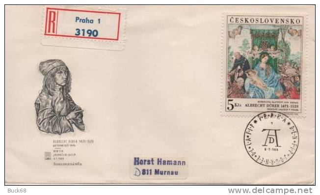 TCHECOSLOVAQUIE 1655 FDC ETB Premier Jour Graveur Albrecht DURER Madone Du Rosaire [15 EUR] - FDC