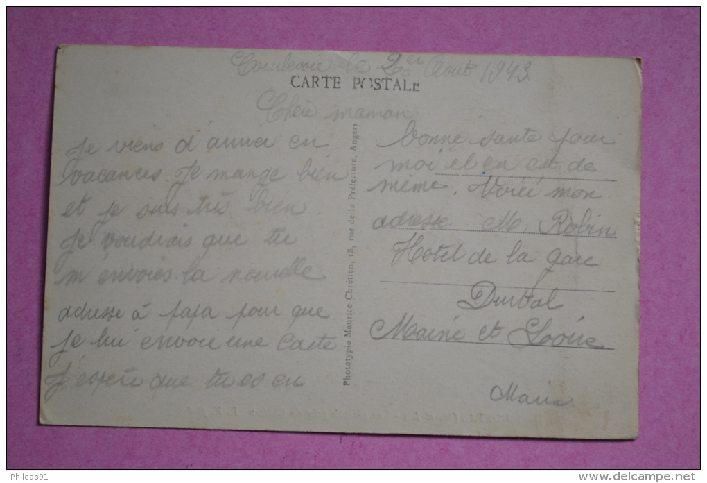 DURTAL (49) Vue Générale Prise Du Chateau 1943 L.V Phot. - Durtal