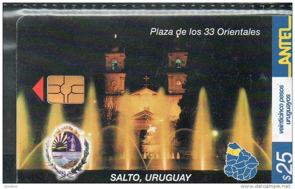 47 URUGUAY Tarj.Telef.241a-Plaza De Los 33 Orientales-Salto. - Uruguay