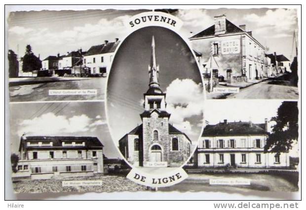 Cpsm 44 LIGNE Souvenir Cp Multivue - Ligné