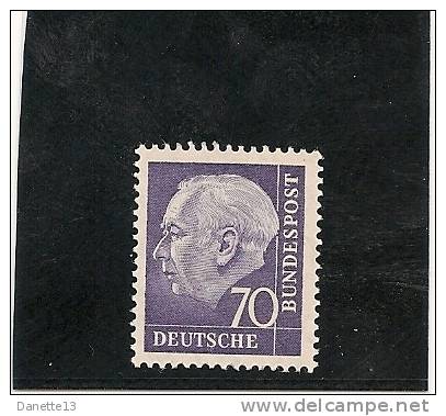 MICHEL - BAND 2 - 1954 - FREIMARKEN : BÜNDESPRÄSIDENT THEODOR HEUSS - Neufs