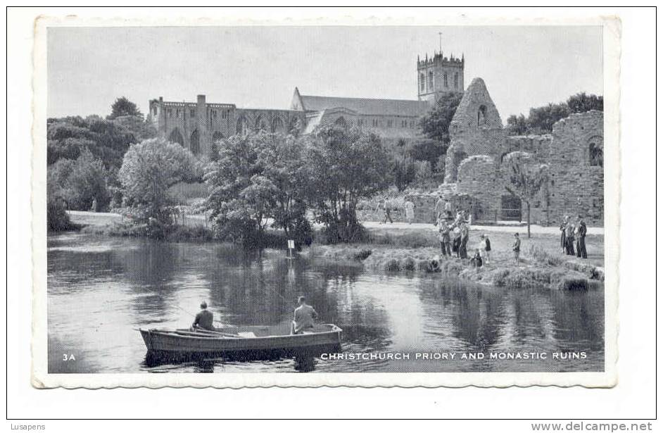 OLD FOREIGN 1948 - UNITED KINGDOM - ENGLAND - CHRISTCHURCH PRIORY AND MONASTICC RUINS - Autres & Non Classés