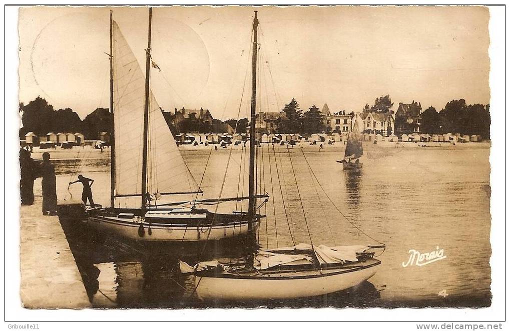 LARMOR PLAGE   -   " LE PORT Et  LA PLAGE DE TOULARS "  -   Editeur : NOZAIS De Nantes   N° 28 - Larmor-Plage