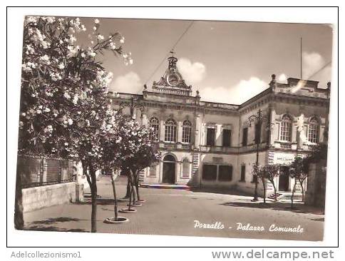 21652)cartolina Illustratoria  Pozzallo -  Palazzo Comunale - Ragusa