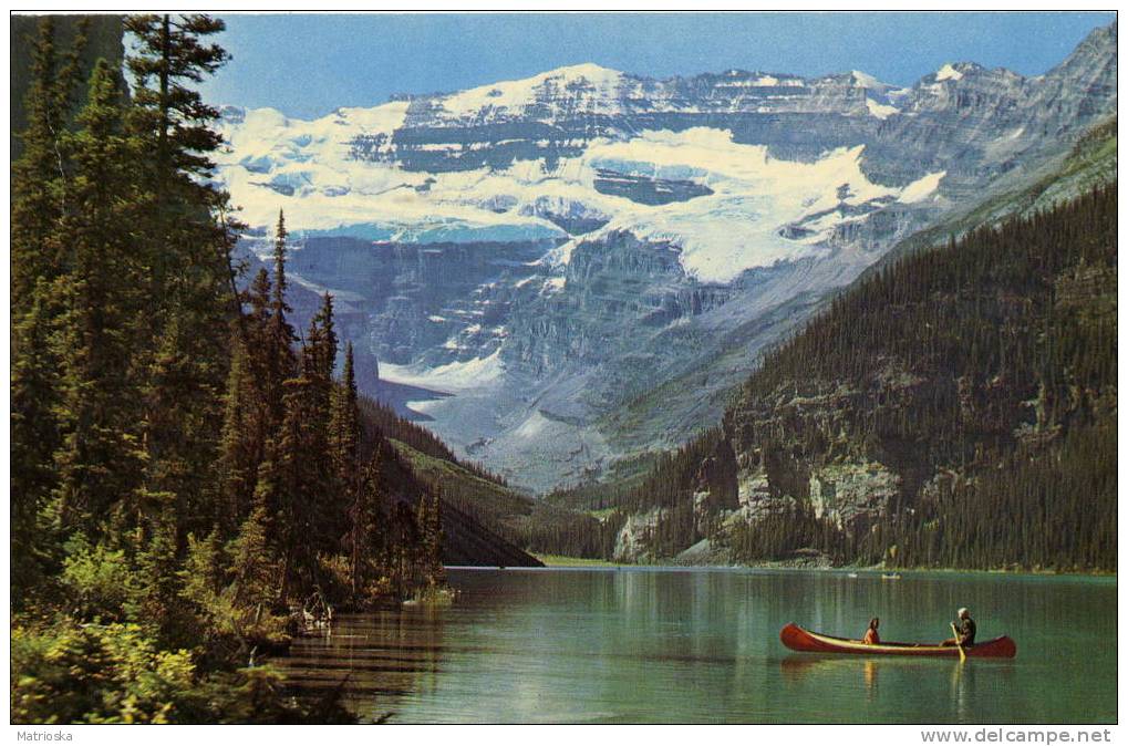 LAKE LOUISE END VICTORIA GLACIER  -  Affrancatura Rara   -    VG  1967  - (44) - Lac Louise