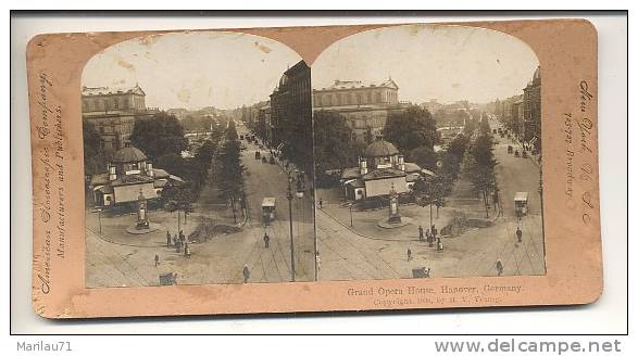 GERMANY HANOVER 1898 GRAND OPERA HOUSE FOTO YOUNG STEREOVIEW - Estereoscópicas